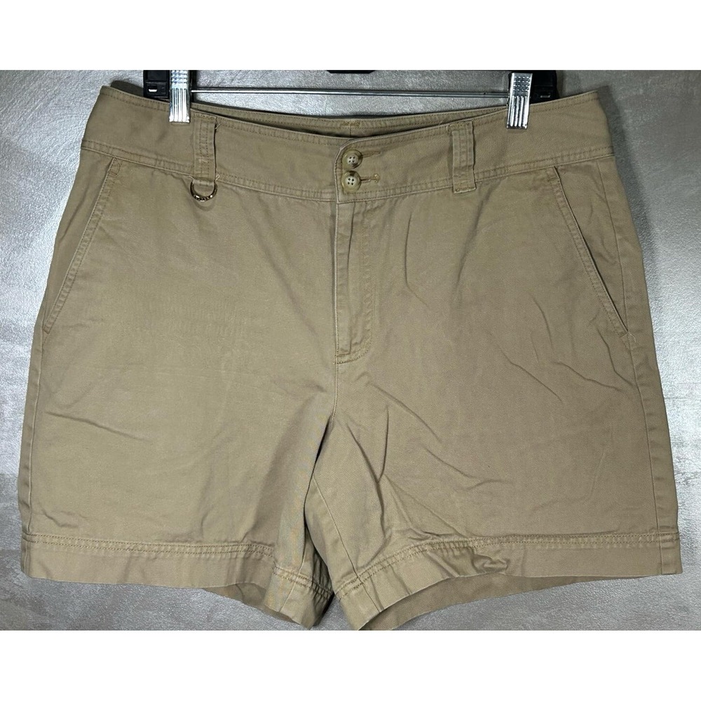 Lauren Ralph Lauren Khaki Shorts Womens 6 Flat Front 6 Inseam 100% Cotton
